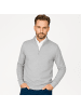Cappuccino Italia Pullover Zip Mock in Grau