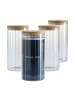 Ritzenhoff & Breker 4er Set Vorratsgläser Linea in Transparent 1,3 l in transparent