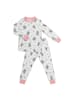 Schlummersack Kinder-Pyjama aus Bio Baumwolle in Rosa-Weiß