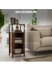 HOMCOM Beistelltisch in Rustikal-Braun 34L x 30B x 80H cm