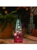 MARELIDA LED Solar Flasche mit Drahtlichterkette für Außen H: 26cm in blau, pink