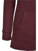 Urban Classics Zip-Kapuzenpullover in redwine