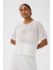 Kaffe Kurzarm-Bluse KAdonna Baggy fit in Chalk