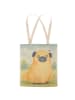 Mr. & Mrs. Panda Shopper-Tasche Mops Design ohne Spruch in Weiß