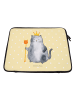 Mr. & Mrs. Panda Laptop Case Katze König ohne Spruch in Gelb Pastell