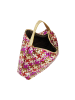 faina Women Hobo Bag in Gold Fuchsia