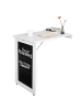 SoBuy Wandtisch in Weiß und Schwarz - (B)50 x (H)76 x (T)75cm