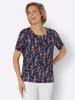 Sieh an! Kurzarmshirt in marine-hortensie-bedruckt