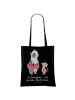 Mr. & Mrs. Panda Tragetasche Otter Schwimmen mit Spruch in Schwarz
