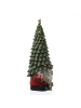 MARELIDA LED Weihnachtswichtel mit beleuchteter Mütze Dekofigur H: 29cm in grün