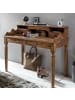 KADIMA DESIGN Landhaustisch Sheesham-Holz, Vintage-Look, 3 Schubladen, praktisch