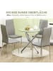 HOMCOM Esstisch in Transparent 80L x 80B x 74H cm