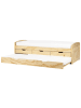 Beliani Tagesbett PETIVILLE in Braun - (W) 99 x (H) 63 x (L) 206 cm