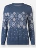 WITT WEIDEN Jacquard-Pullover in rauchblau-gemustert