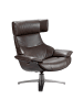 Angel Cerdá Relax-Drehsessel 5022 in Braun / Anthrazitgrau – (B)88 x (H)85 x (T)105 cm