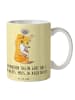 Mr. & Mrs. Panda Kaffeebecher Fuchs Depressionen mit Spruch in Gelb Pastell