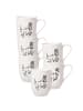 Villeroy & Boch 6er Set Becher mit Henkel 'La vie est belle' Statement 290 ml weiß in weiß