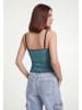 myMo Women Top in aqua black