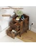 COSTWAY Nachttisch mit Ladestation 40 x 32 x 60cm in Braun