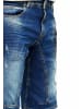 Rusty Neal Slim Fit Jeans Shorts "YAMETO" Blue Used in Blau