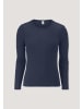 Hessnatur Hessnatur Longsleeve PURE FUNCTION aus Bio-Merinowolle und Seide in graphitblau