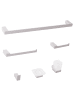 Beliani 8-tlg Badaccessoires Set TUMACO in Silber