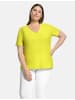 SAMOON T-Shirt Kurzarm Rundhals in Lemon Green