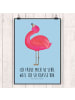 Mr. & Mrs. Panda Bild Flamingo Stolz mit Spruch in Blau Pastell