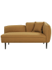 Beliani Chaiselongue CHEVANNES Gelb/Schwarz - (W) 138 x (H) 74 x (L) 77 cm rechtsseitig