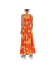 Ital-Design Kleid in Orange und Gelb