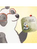 Mr. & Mrs. Panda Holzuntersetzer Panda beflügelt Pommes Design m... in Weiß