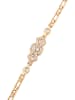 faina Women Crystal-Studded Link Bracelet in Rose Gold