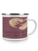 Mr. & Mrs. Panda Camping Emaille Tasse 4. Hochzeitstag Seidenhoc... in Kaffa Coffee