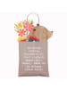 Mr. & Mrs. Panda Tote Bag Spruch Liebste Freundin mit Spruch in Braun Pastell