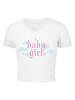 Mister Tee Mister Tee Damen Baby Girl Cropped Tee in white