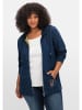 sheego Kapuzensweatjacke in dark blue Denim