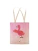 Mr. & Mrs. Panda Strandtasche Flamingo Yoga ohne Spruch in Aquarell Pink