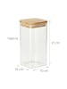 relaxdays 3 x Vorratsglas in Transparent/ Natur - 1500 ml