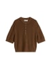 Marc O'Polo DENIM Kurzarm-Pullover relaxed in Umbra Brown