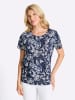 Sieh an! Kurzarm-Shirt in marine-ecru-bedruckt