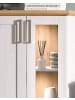 Inn.Furn Vitrine weiß Lärche, Eiche Artisan 64 cm, Highboard im Landhaus-Stil