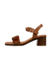 Divine Factory Aleno-Sandalen mit Absatz aus Leder Braun
