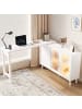 ABRIHOME 2 in 1 Sideboard mit LED und Acryltür, 360° Drehbar, 120×40×78 cm