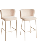 Beliani 2er-Set Barhocker MINA II in Beige