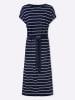 Sieh an! Jerseykleid in marine-weiß-geringelt
