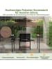 COSTWAY Grillpavillon mit Doppeldach 242 x 153 x 250 cm in Braun