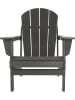 Aspero Gartenstuhl Adirondack mit Auflage in Anthrazit