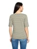 Betty Barclay Ringelshirt mit U-Boot-Ausschnitt in Khaki/Cream