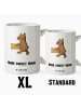 Mr. & Mrs. Panda XL Tasse Bär Zuhause mit Spruch in Weiß