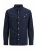 Jack & Jones Knopfleiste Langarmshirt für Damen in dunkel-blau
